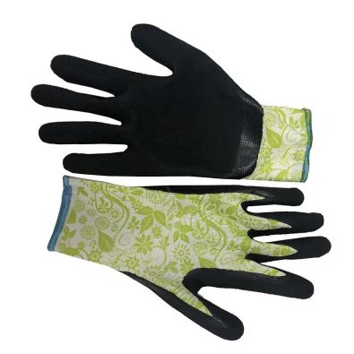Guantes de jardinería látex verde